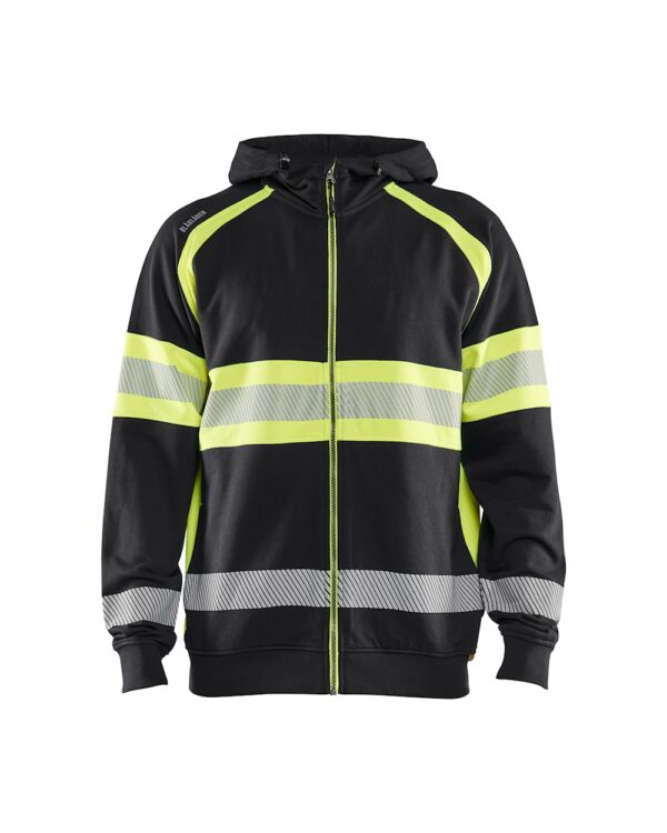 Blåkläder Sweatvest 3552 Hooded sweatshirt met rits High Vis - Afbeelding 4