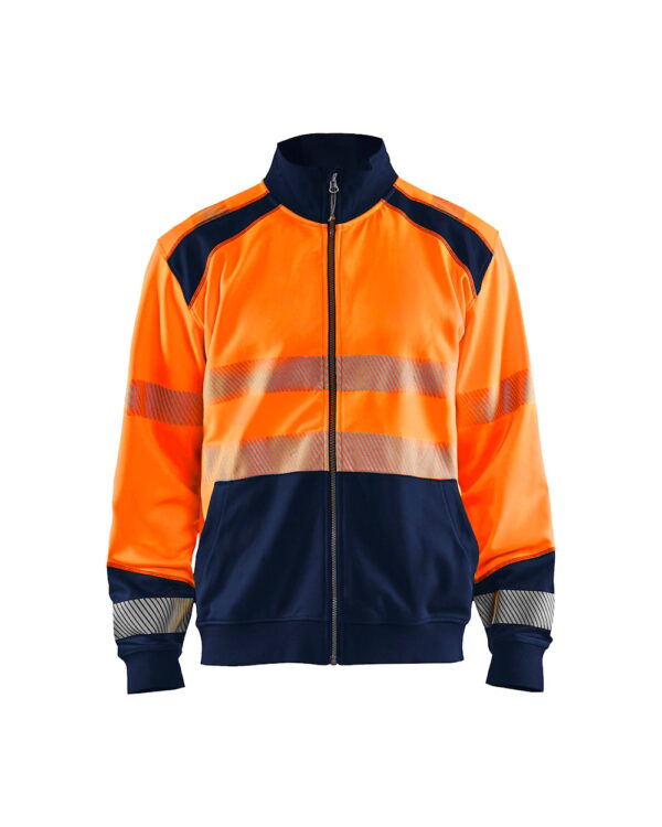 Blåkläder Sweatvest 3558 Sweatshirt met rits High Vis - Afbeelding 4