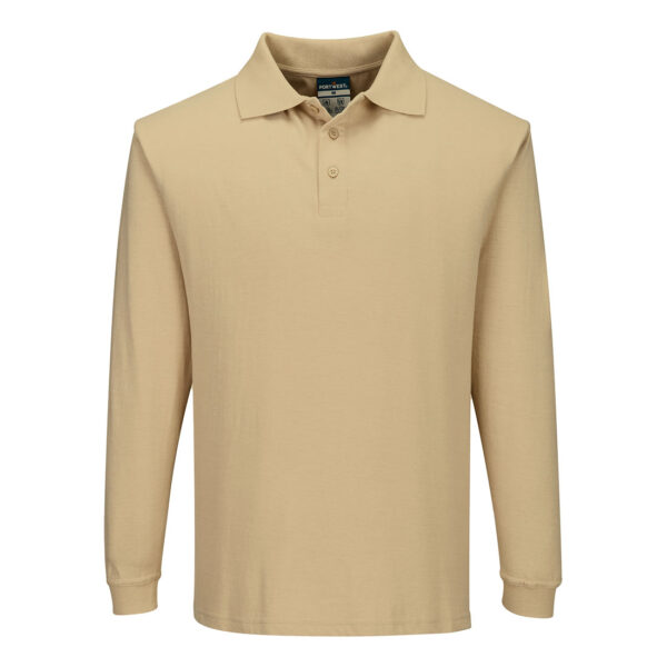 PortWest Poloshirt FR10 - Vlamvertragende Modaflame Antistatische poloshirt met lange mouw - Afbeelding 2