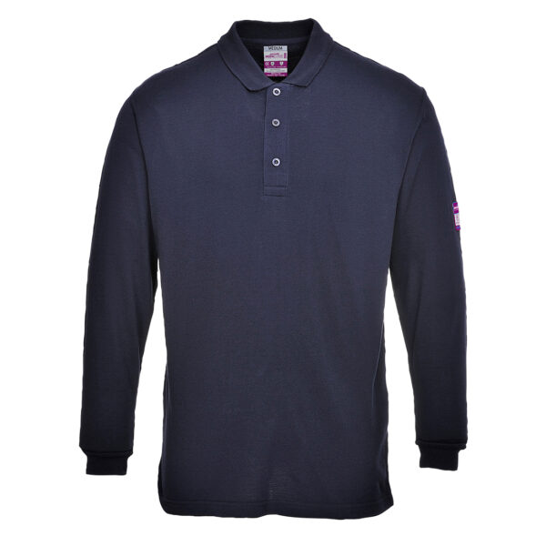PortWest Poloshirt FR10 - Vlamvertragende Modaflame Antistatische poloshirt met lange mouw
