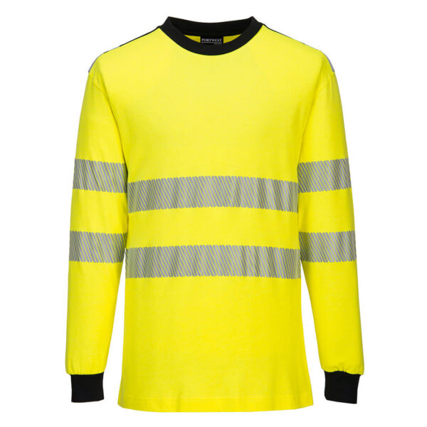 PortWest T-Shirt FR701 - PW3 Modaflame gebreid Hi-Vis FR T-shirt met lange mouwen