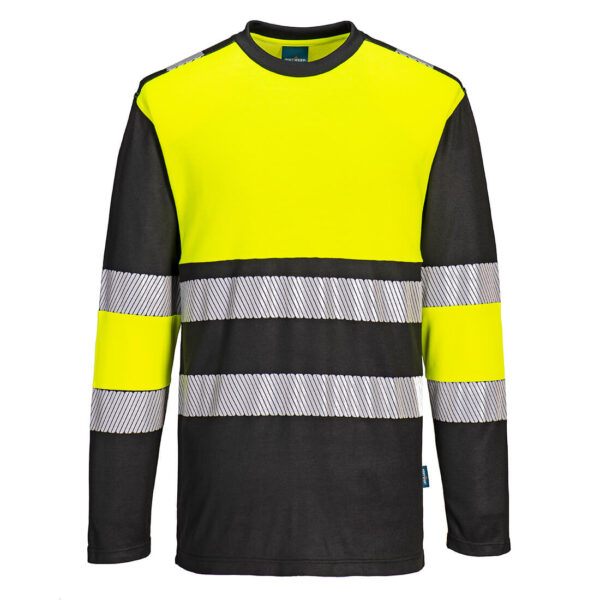 PortWest T-Shirt PW312 - PW3 Hi-Vis T-shirt lange mouw klasse 1 - Afbeelding 2