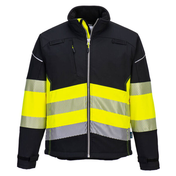 PortWest Werkjas PW375 - PW3 Hi-Vis Softshell jack (3L) Klasse 1 - Afbeelding 2