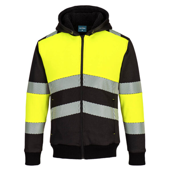 PortWest Sweatvest PW377 - PW3 Klasse 1 Winterhoodie met rits - Afbeelding 2