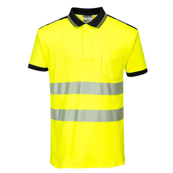 PortWest T-Shirt T180 - PW3 Hi-Vis Poloshirt Korte Mouw - Afbeelding 3