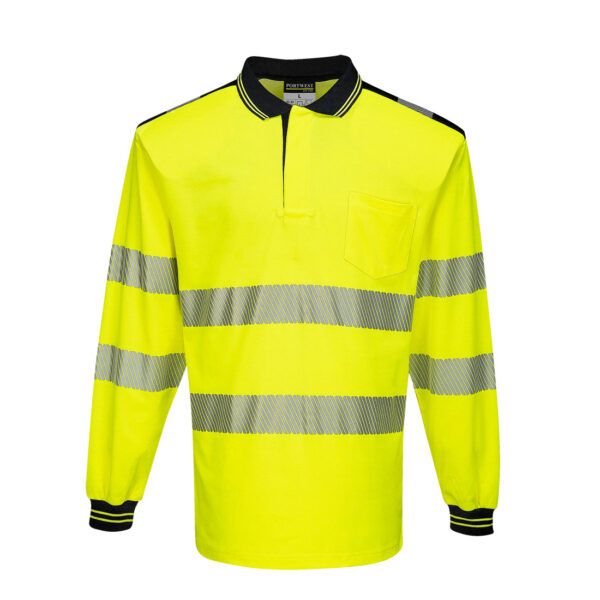 PortWest T-Shirt T184 - PW3 Hi-Vis Poloshirt Langemouw - Afbeelding 3