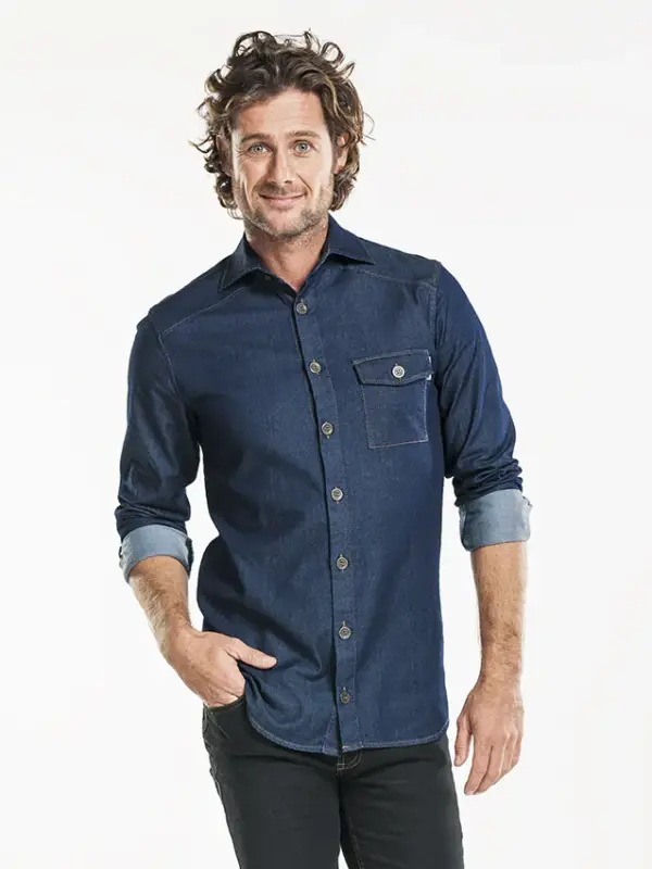 Chaud Devant Shirt Men Denim Stretch