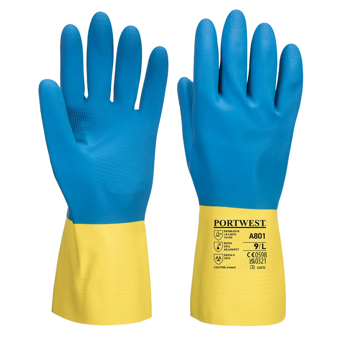 Veiligheidshandschoenen Portwest A801 - Dubbel gecoate latex handschoen