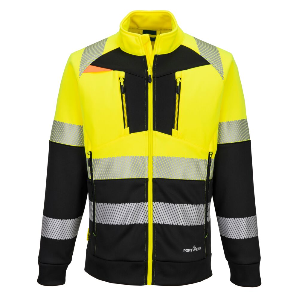 DX490 - DX4 Hi-Vis klasse 1 Sweatshirt met rits Oranje/zwart Portwest - Afbeelding 3